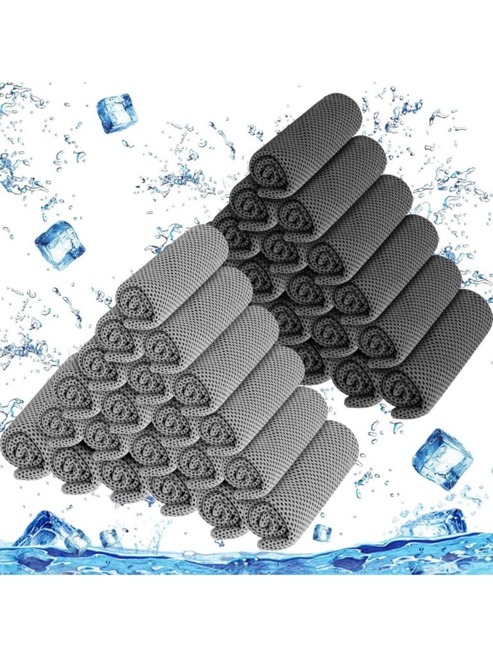 100 Pack Cooling Towels - Quick-Dry, Lightweight, Perfect for Sports & Outdoor